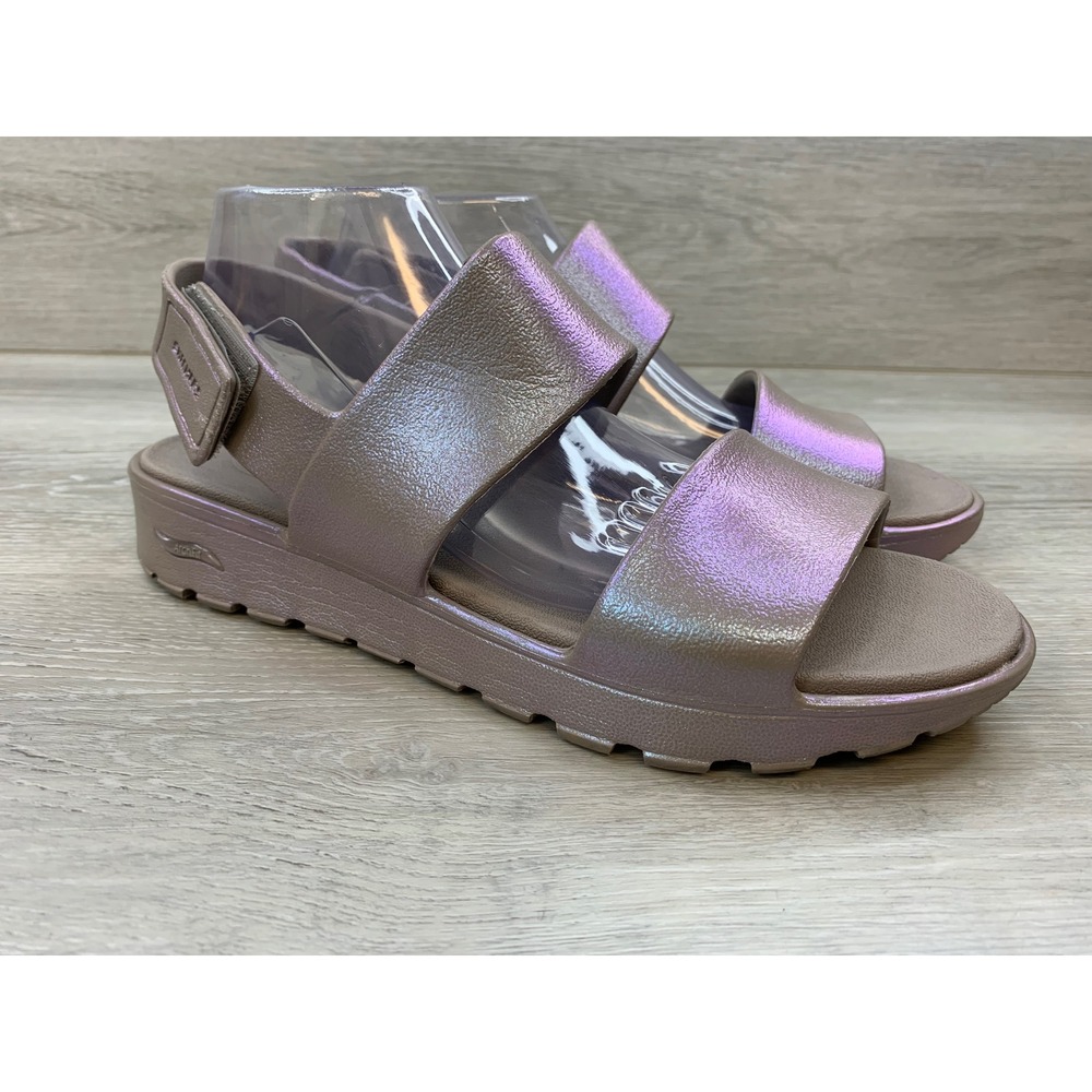 Skechers Arch Fit Iridescent Platform Sandals Women's 11 Mauve Shimmer Shoes